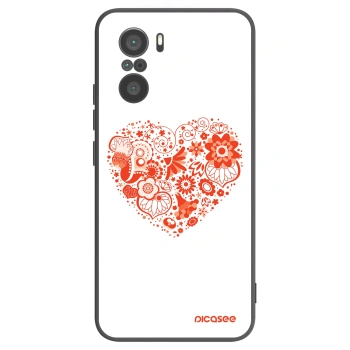 Picasee silikónový čierny obal pre Xiaomi Poco F3 - Veľké srdce