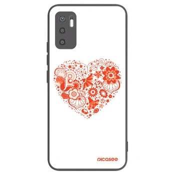 Picasee silikónový čierny obal pre Xiaomi Redmi Note 10 5G - Veľké srdce