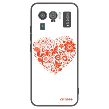 Picasee silikónový čierny obal pre Xiaomi Mi 11 Ultra - Veľké srdce