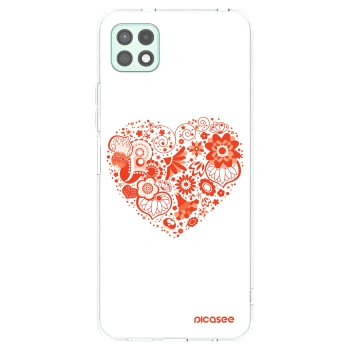 Picasee silikónový prehľadný obal pre Samsung Galaxy A22 A226B 5G - Veľké srdce