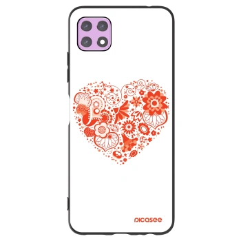 Picasee silikónový čierny obal pre Samsung Galaxy A22 A226B 5G - Veľké srdce