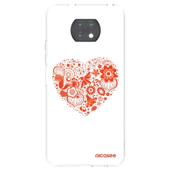 Picasee silikónový prehľadný obal pre Xiaomi Redmi Note 9T - Veľké srdce