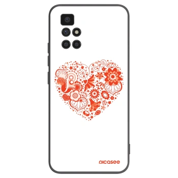 Picasee silikónový čierny obal pre Xiaomi Redmi 10 - Veľké srdce