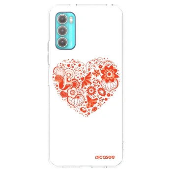 Picasee silikónový prehľadný obal pre Motorola Moto G60 - Veľké srdce