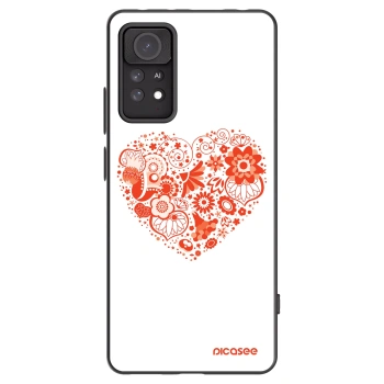 Picasee silikónový čierny obal pre Xiaomi Redmi Note 11 Pro 5G - Veľké srdce