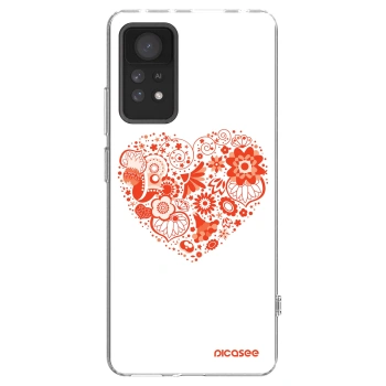 Picasee silikónový prehľadný obal pre Xiaomi Redmi Note 11 Pro 5G - Veľké srdce