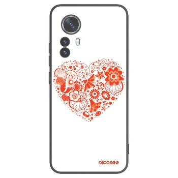 Picasee silikónový čierny obal pre Xiaomi 12 Pro - Veľké srdce