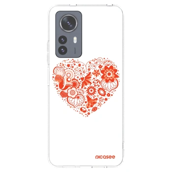 Picasee silikónový prehľadný obal pre Xiaomi 12 Pro - Veľké srdce
