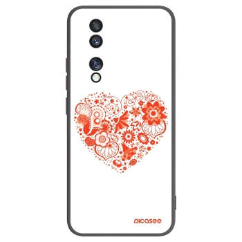 Picasee silikónový čierny obal pre Honor 70 - Veľké srdce