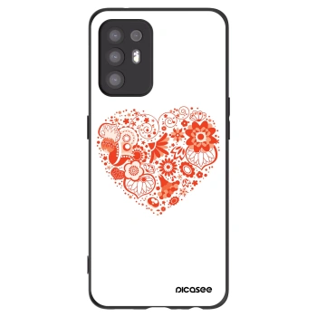 Picasee silikónový čierny obal pre OPPO A94 5G - Veľké srdce
