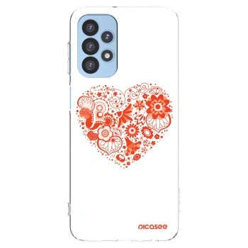 Picasee silikónový prehľadný obal pre Samsung Galaxy A23 A235F 4G - Veľké srdce