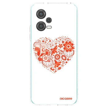 Picasee silikónový prehľadný obal pre Xiaomi Poco X5 - Veľké srdce