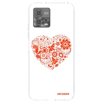 Picasee silikónový prehľadný obal pre Motorola Moto G72 - Veľké srdce