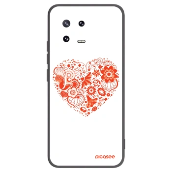 Picasee silikónový čierny obal pre Xiaomi 13 Pro - Veľké srdce