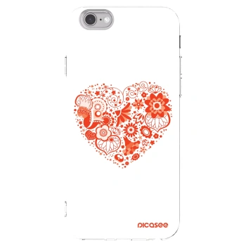 Picasee silikónový prehľadný obal pre Apple iPhone 6/6S - Veľké srdce