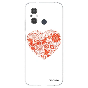 Picasee silikónový prehľadný obal pre Xiaomi Redmi 12C - Veľké srdce