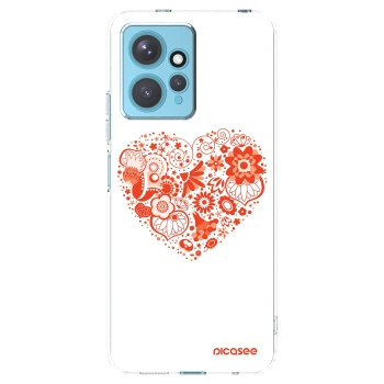 Picasee silikónový prehľadný obal pre Xiaomi Redmi Note 12 4G - Veľké srdce