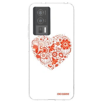 Picasee silikónový prehľadný obal pre Xiaomi Poco F5 Pro 5G - Veľké srdce