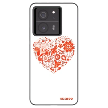 Picasee silikónový čierny obal pre Xiaomi 13T - Veľké srdce