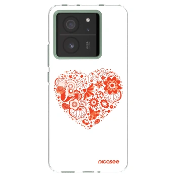 Picasee silikónový prehľadný obal pre Xiaomi 13T - Veľké srdce