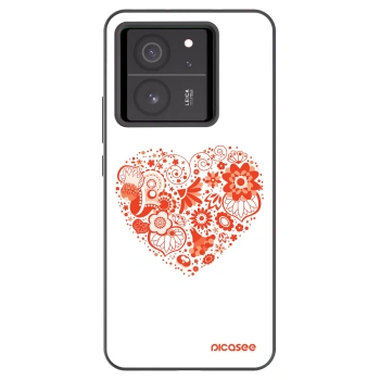Picasee silikónový čierny obal pre Xiaomi 13T Pro - Veľké srdce