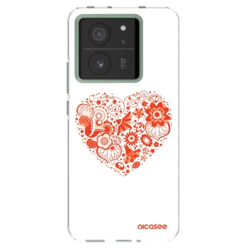 Picasee silikónový prehľadný obal pre Xiaomi 13T Pro - Veľké srdce