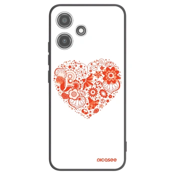 Picasee silikónový čierny obal pre Xiaomi Redmi 12 5G - Veľké srdce