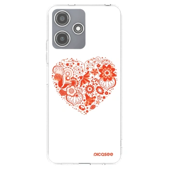 Picasee silikónový prehľadný obal pre Xiaomi Redmi 12 5G - Veľké srdce