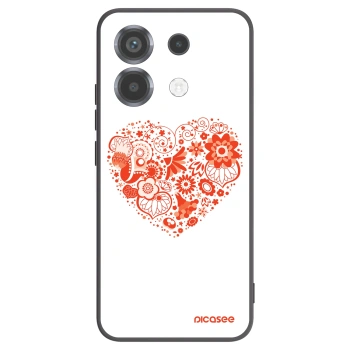 Picasee silikónový čierny obal pre Xiaomi Poco X6 - Veľké srdce