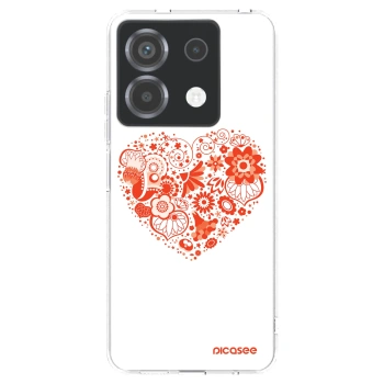Picasee silikónový prehľadný obal pre Xiaomi Poco X6 - Veľké srdce