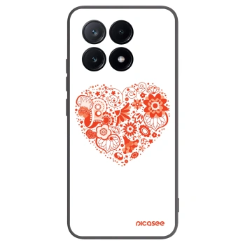 Picasee silikónový čierny obal pre Xiaomi Poco X6 Pro - Veľké srdce