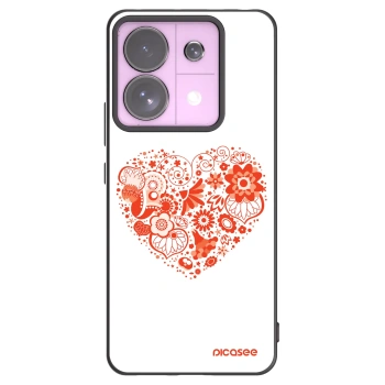 Picasee silikónový čierny obal pre Xiaomi Redmi Note 13 Pro 5G - Veľké srdce