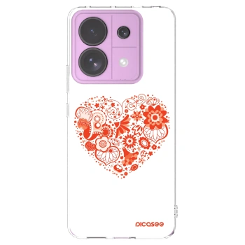 Picasee silikónový prehľadný obal pre Xiaomi Redmi Note 13 Pro 5G - Veľké srdce