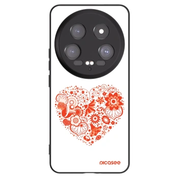 Picasee silikónový čierny obal pre Xiaomi 14 Ultra - Veľké srdce