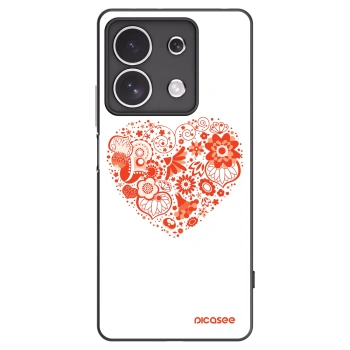 Picasee silikónový čierny obal pre Xiaomi Redmi Note 13 4G - Veľké srdce