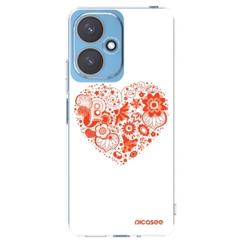 Picasee silikónový prehľadný obal pre Xiaomi Redmi 13C 5G - Veľké srdce