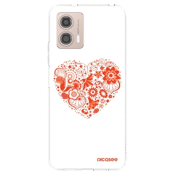 Picasee silikónový prehľadný obal pre Motorola Moto G53 5G - Veľké srdce