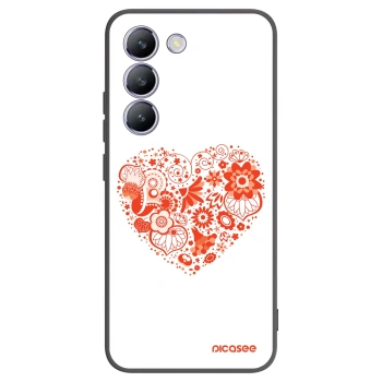 Picasee silikónový čierny obal pre Vivo V40 SE 5G - Veľké srdce