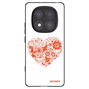Picasee silikónový čierny obal pre Xiaomi Redmi Note 14 Pro+ 5G - Veľké srdce