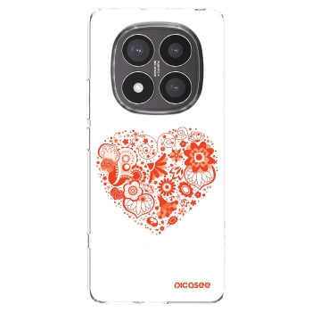 Picasee silikónový prehľadný obal pre Xiaomi Redmi Note 14 Pro+ 5G - Veľké srdce