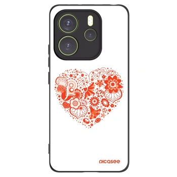 Picasee silikónový čierny obal pre Xiaomi Redmi Note 14 4G - Veľké srdce
