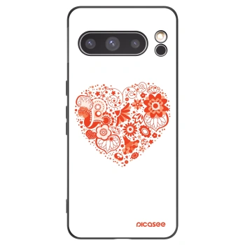 Picasee silikónový čierny obal pre Google Pixel 8 Pro - Veľké srdce