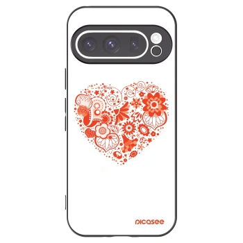 Picasee silikónový čierny obal pre Google Pixel 9 Pro - Veľké srdce