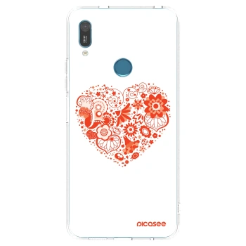 Picasee silikónový prehľadný obal pre Huawei Y6 2019 - Veľké srdce