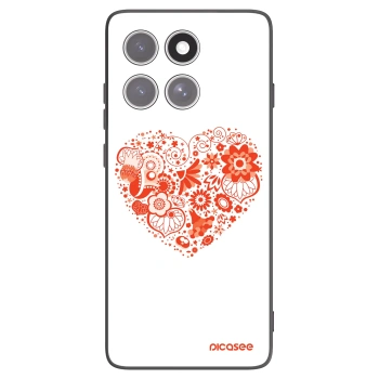 Picasee silikónový čierny obal pre Motorola Edge 60 Pro - Veľké srdce