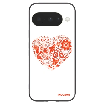 Picasee silikónový čierny obal pre Google Pixel 10 - Veľké srdce