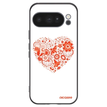 Picasee silikónový čierny obal pre Google Pixel 10 Pro - Veľké srdce