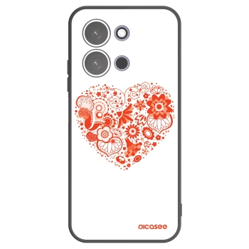 Picasee silikónový čierny obal pre Xiaomi Redmi 15C 5G - Veľké srdce