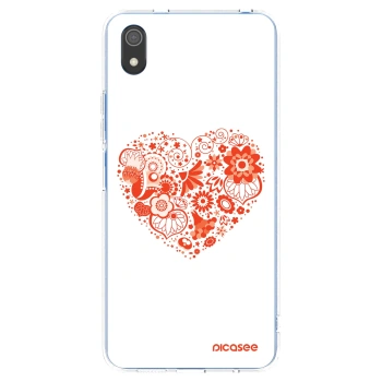 Picasee silikónový prehľadný obal pre Xiaomi Redmi 7A - Veľké srdce
