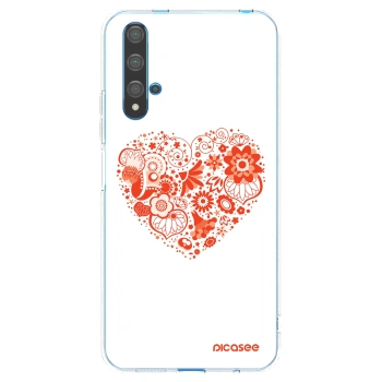 Picasee silikónový prehľadný obal pre Huawei Nova 5T - Veľké srdce